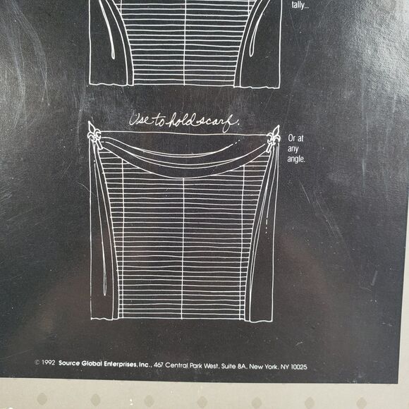 Vintage 1992 Finishing Touch Curtain Holdback Solid Brass Fleur de lis  Arm USA - Picture 6 of 12